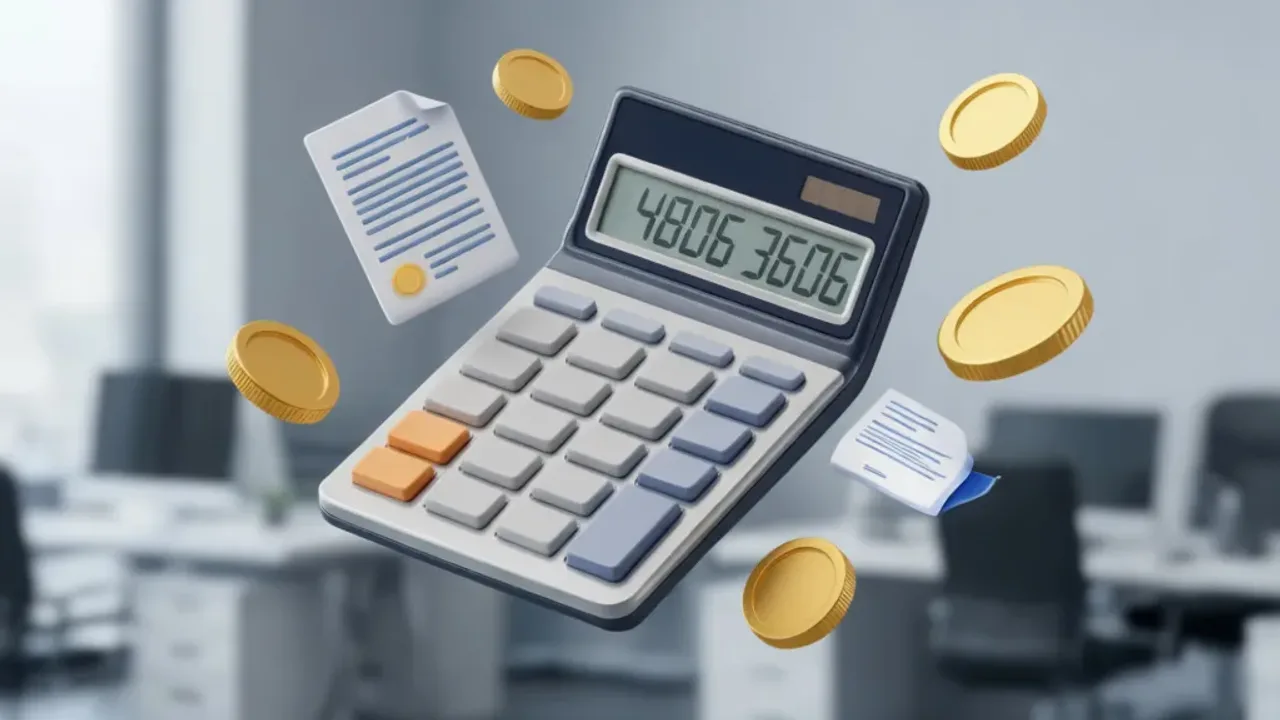 4806 brutto ile to netto 2026: Praktyczny poradnik i wyliczenia dla każdego Kalkulator finansowy wyświetlający przeliczenie 4806 brutto ile to netto 2026 wraz z ikonami dokumentów podatkowych i monetami.